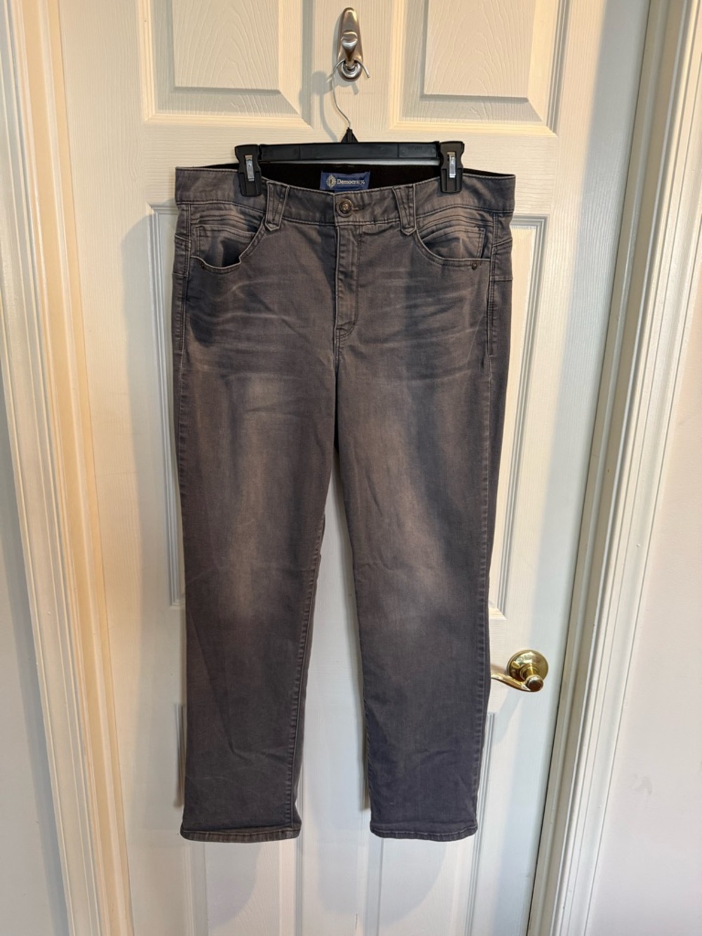 Democracy Women's “Ab”solution Washed Gray Straight Leg Jeans